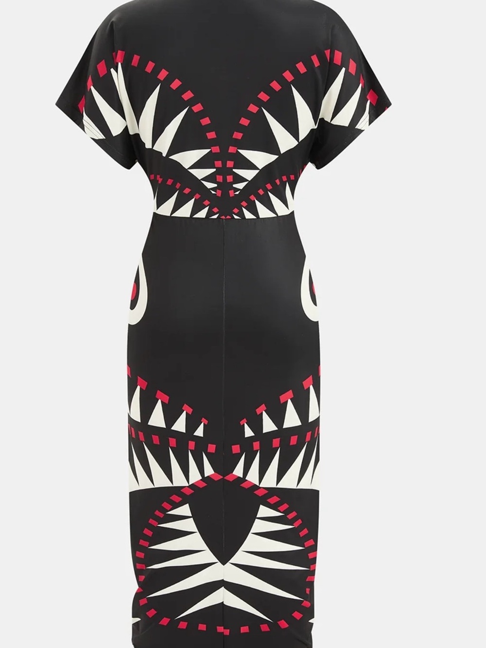 Commense Geometric Print Deep V-Neck Midi Dress - Medium - Picture 5 of 8